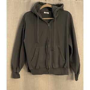 Garage Brand Ultrafleece Zip Up Hoodie Greige Size Medium